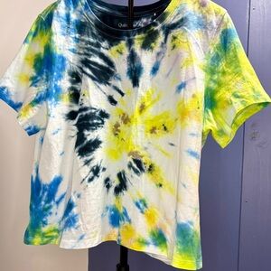 Quince Blue and Yellow Tie-Dye T-Shirt